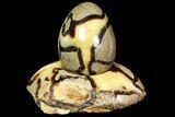 Polished Septarian Egg with Stand - Madagascar #118134-1